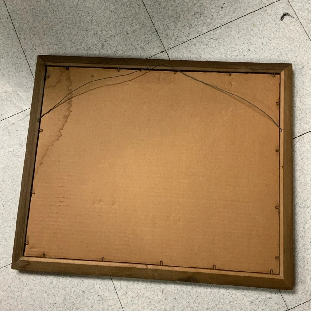 Vtg 70’S BACARDI rum bar mirror frame. Wood frame needs treatment. Man cave etc.